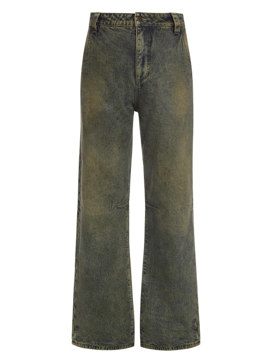 flannel lined relaxed denim pant - Guess