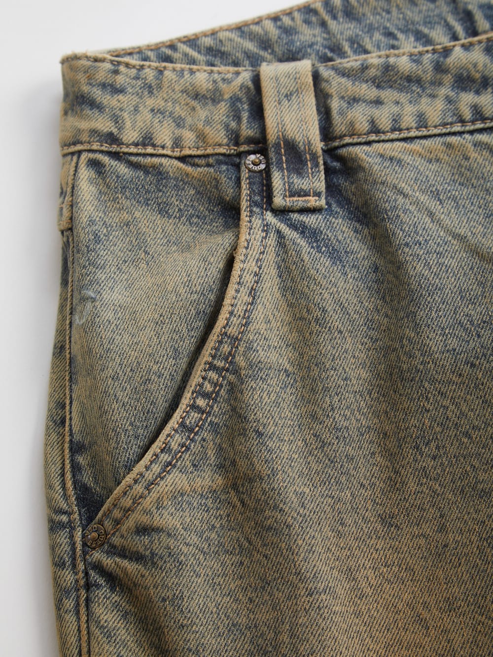 flannel lined relaxed denim pant - Guess