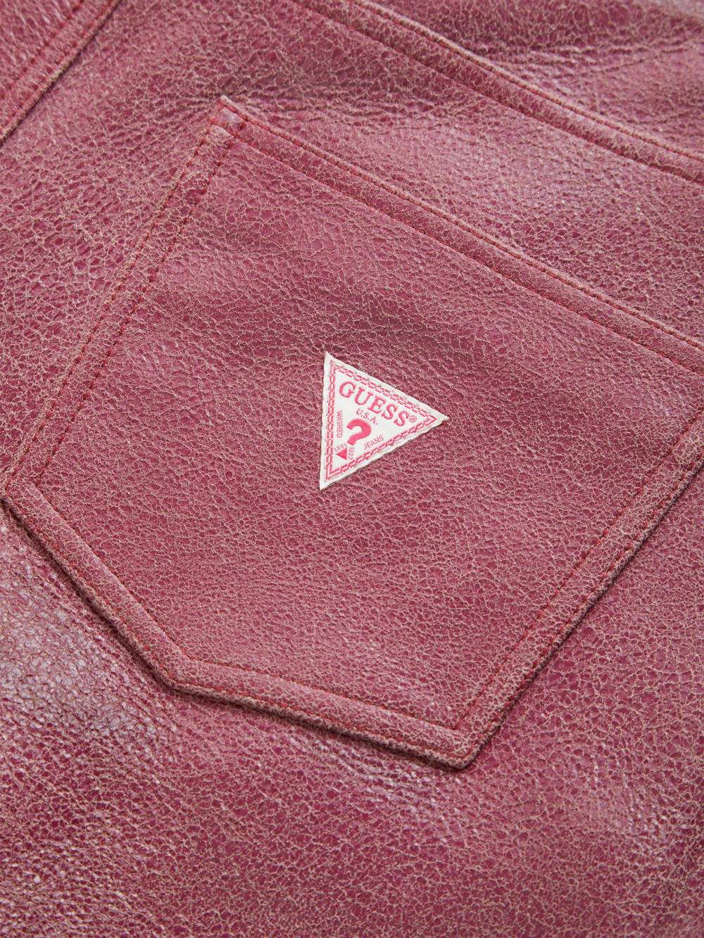 crackle leather shorts - Guess
