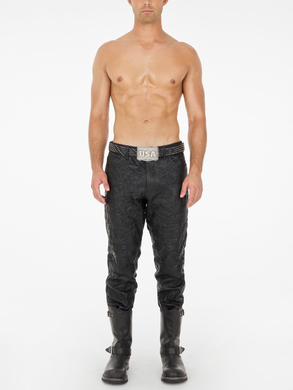 crinkle leather pant - Guess