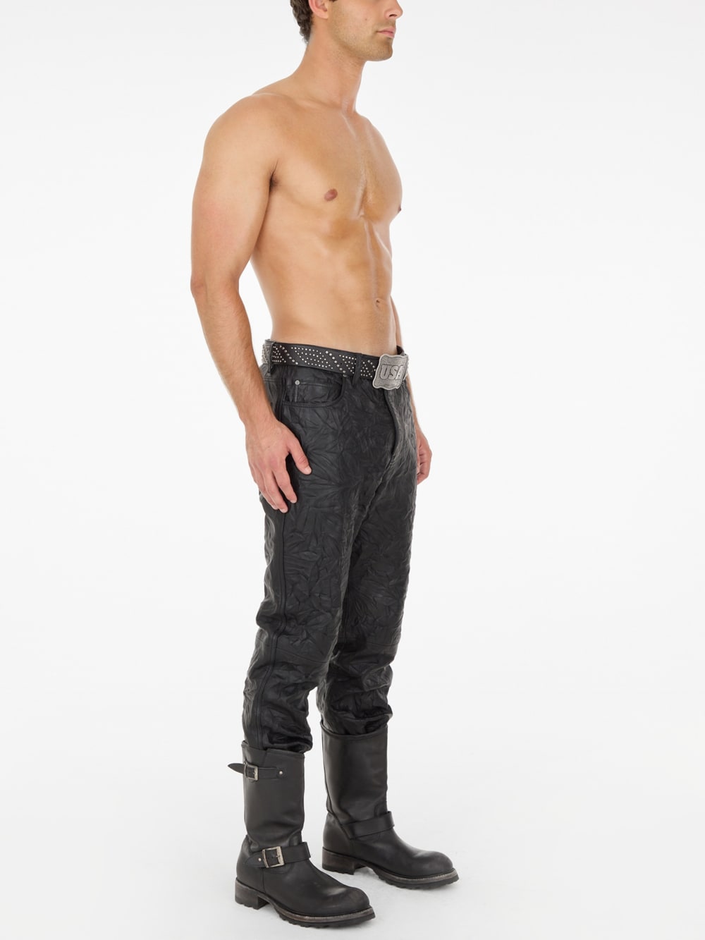 crinkle leather pant - Guess
