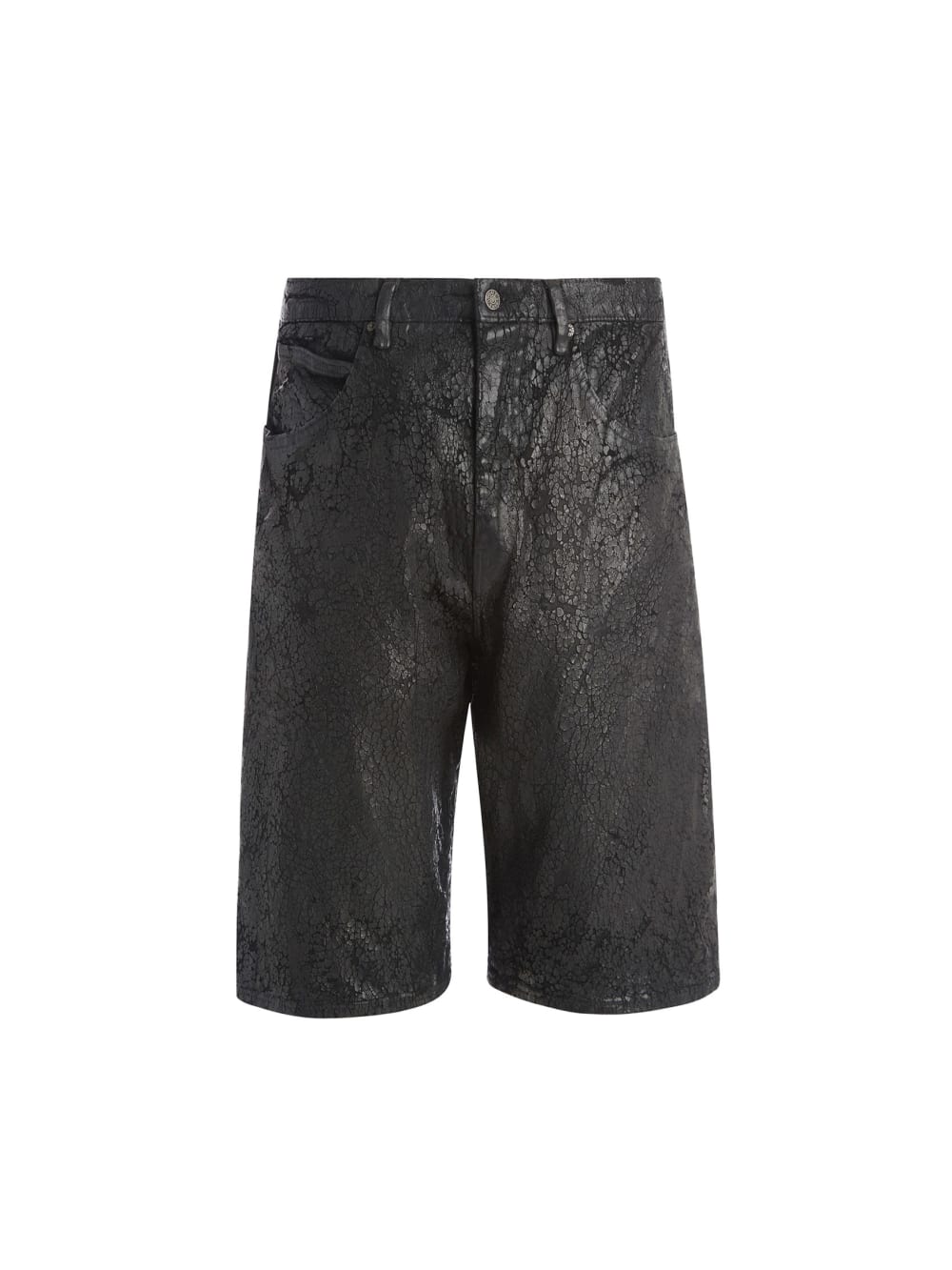peeled denim shorts - Guess