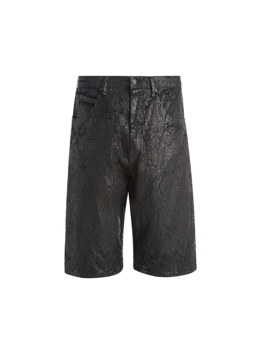 peeled denim shorts - Guess