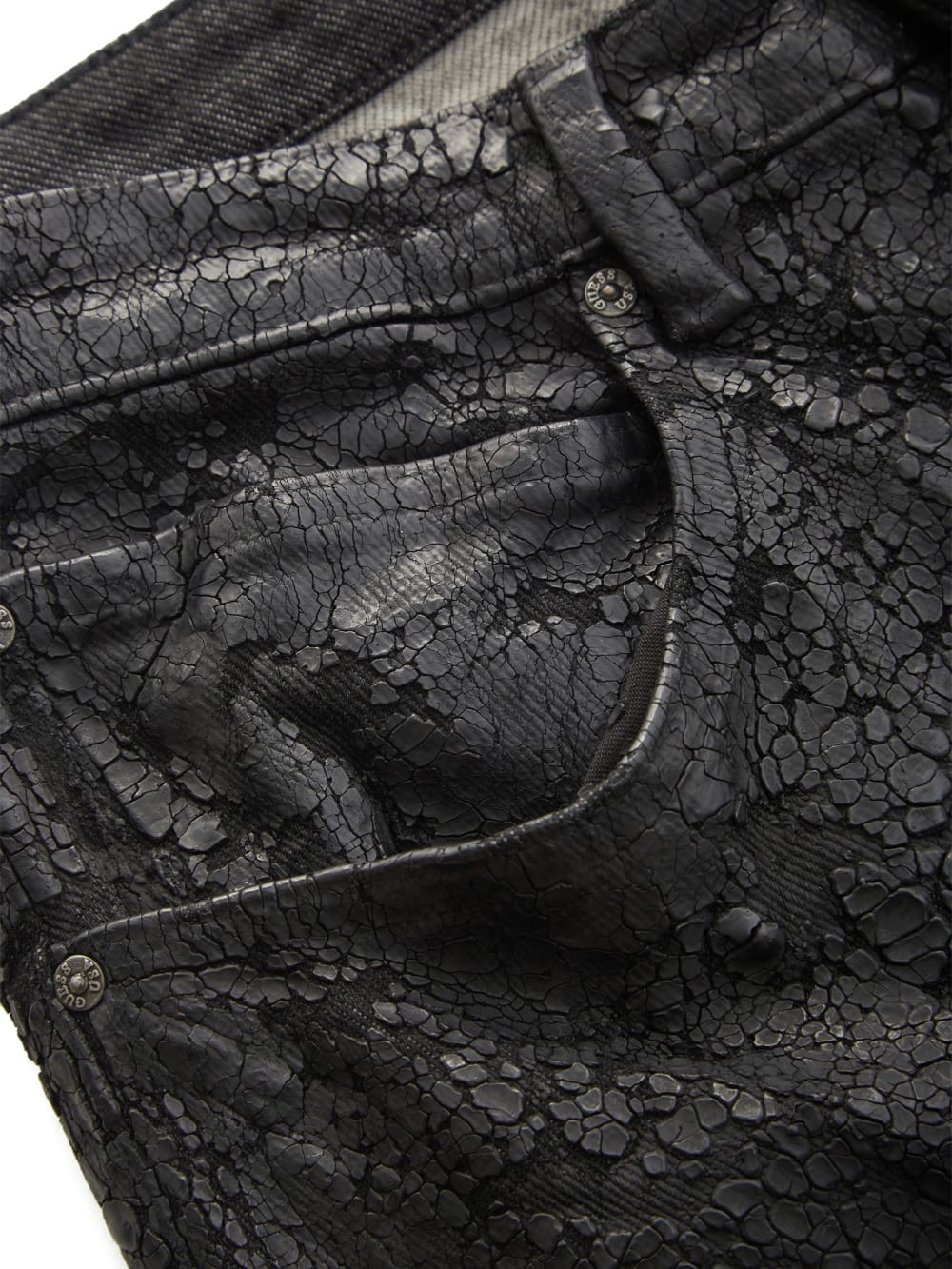 peeled denim shorts - Guess
