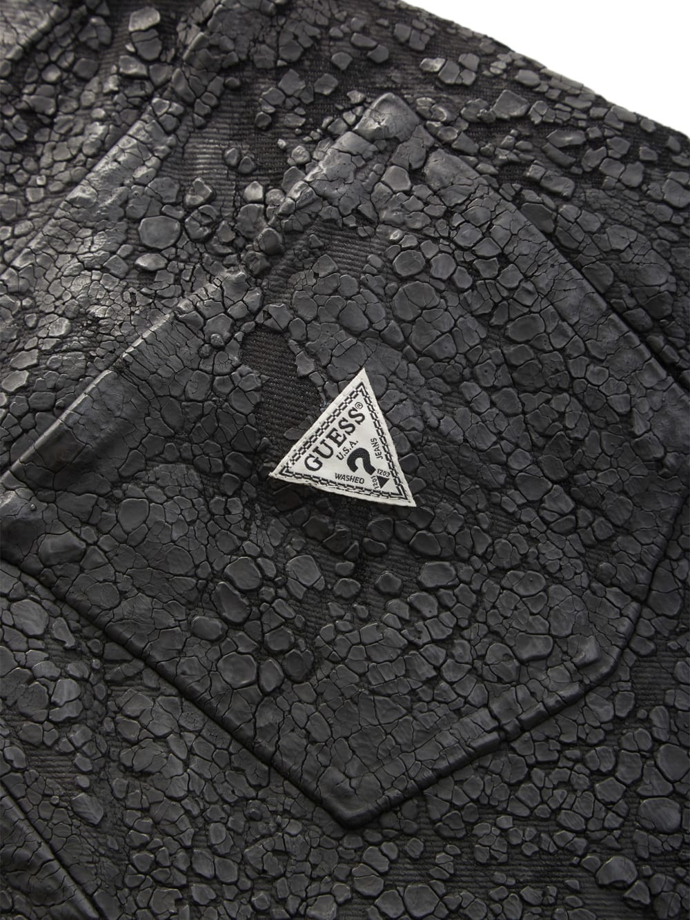 peeled denim shorts - Guess