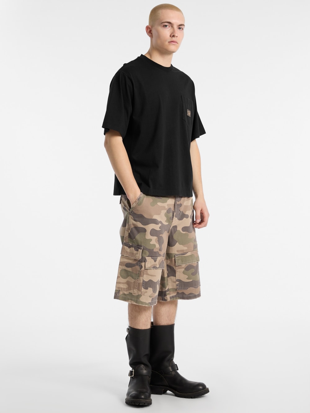 GUESS Originals Eco Twill Camo Cargo Shorts - Guess