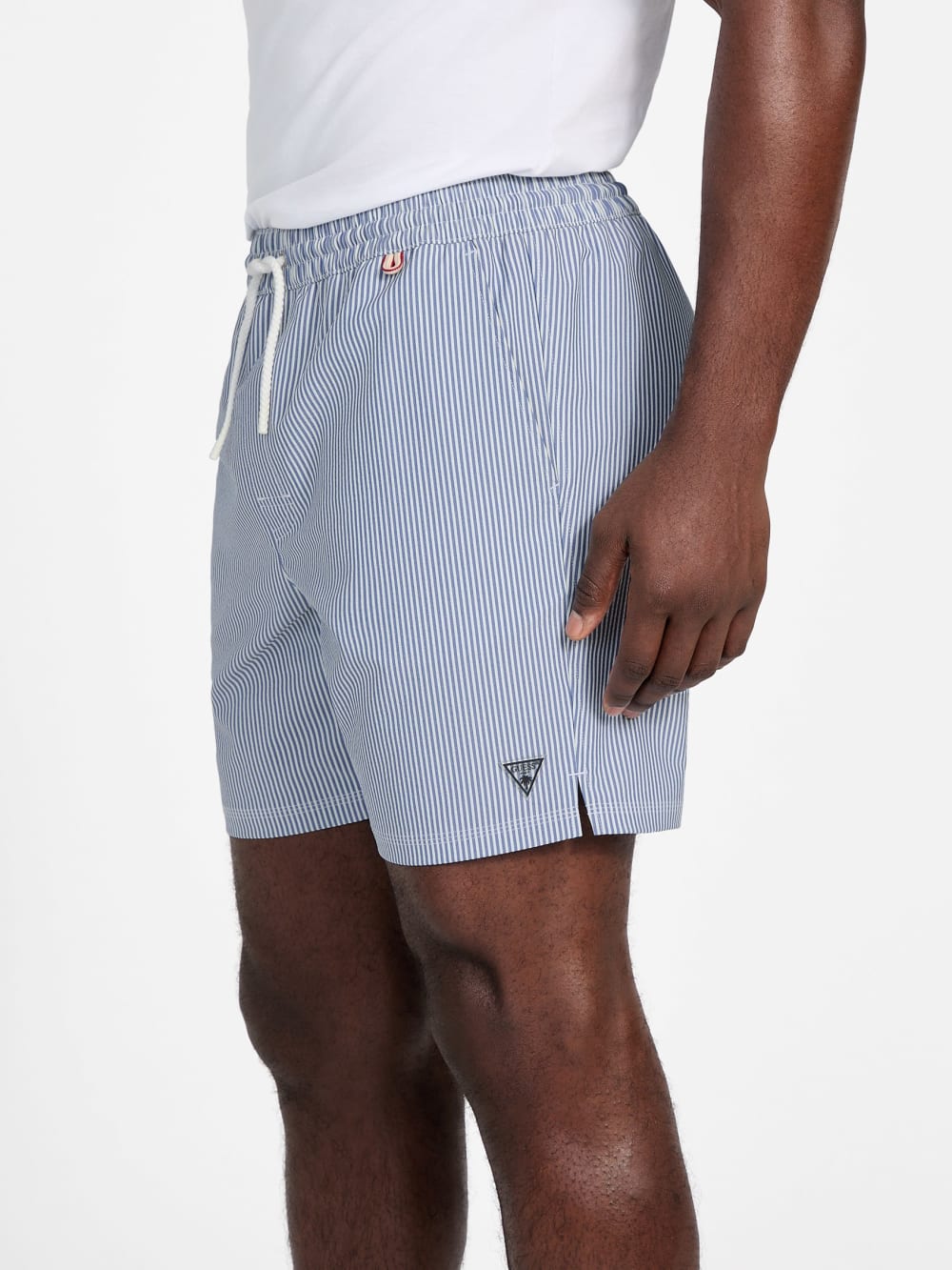 Striped Seersucker Swim Trunks - Guess
