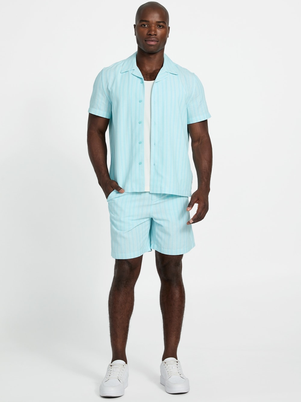 Linen blend shorts - Guess