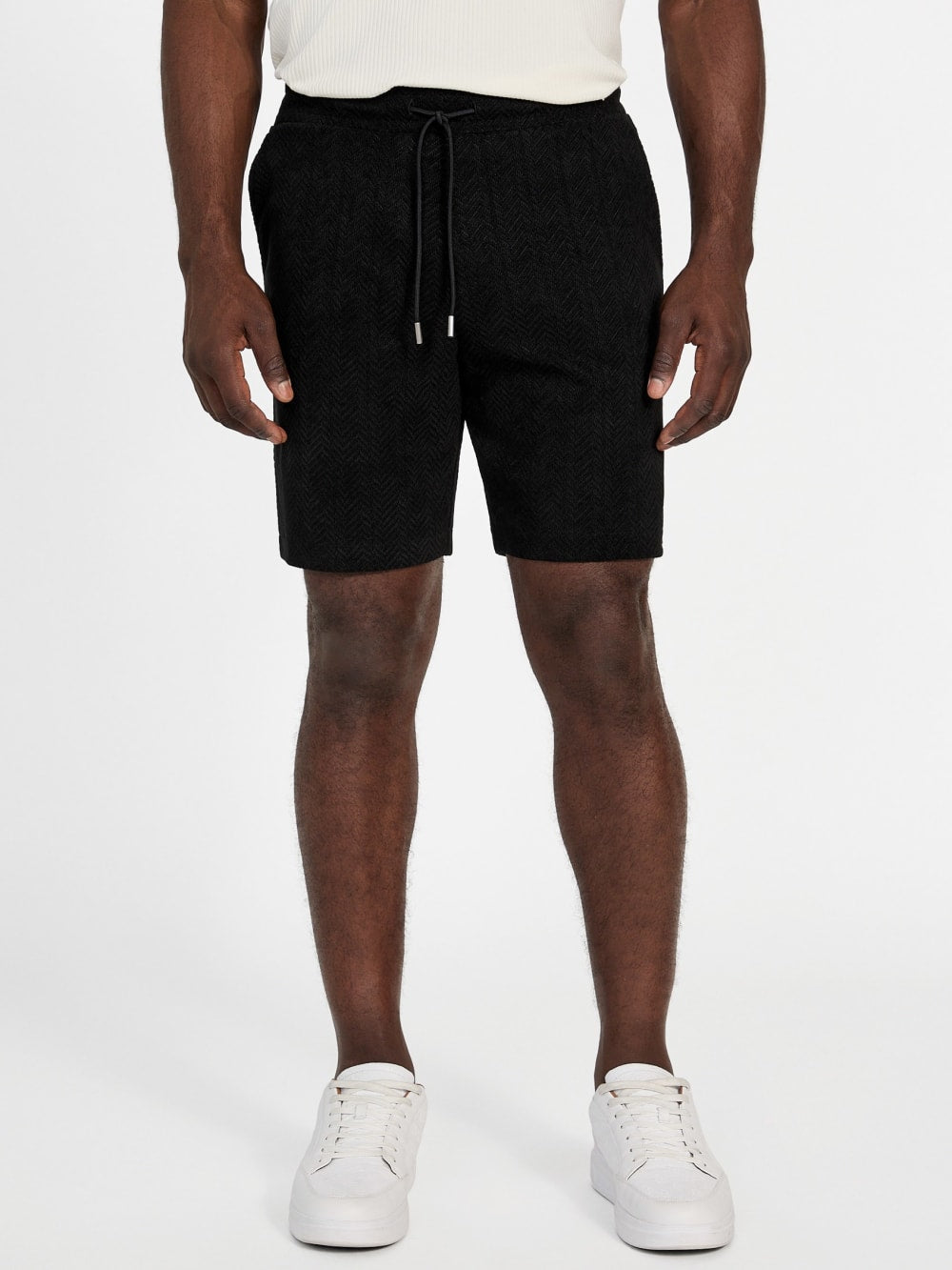 Eco Calvin Chevron-Knit Shorts - Guess