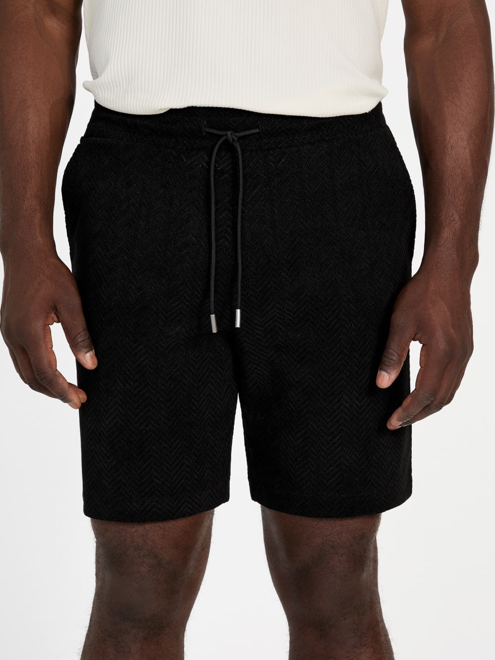 Eco Calvin Chevron-Knit Shorts - Guess