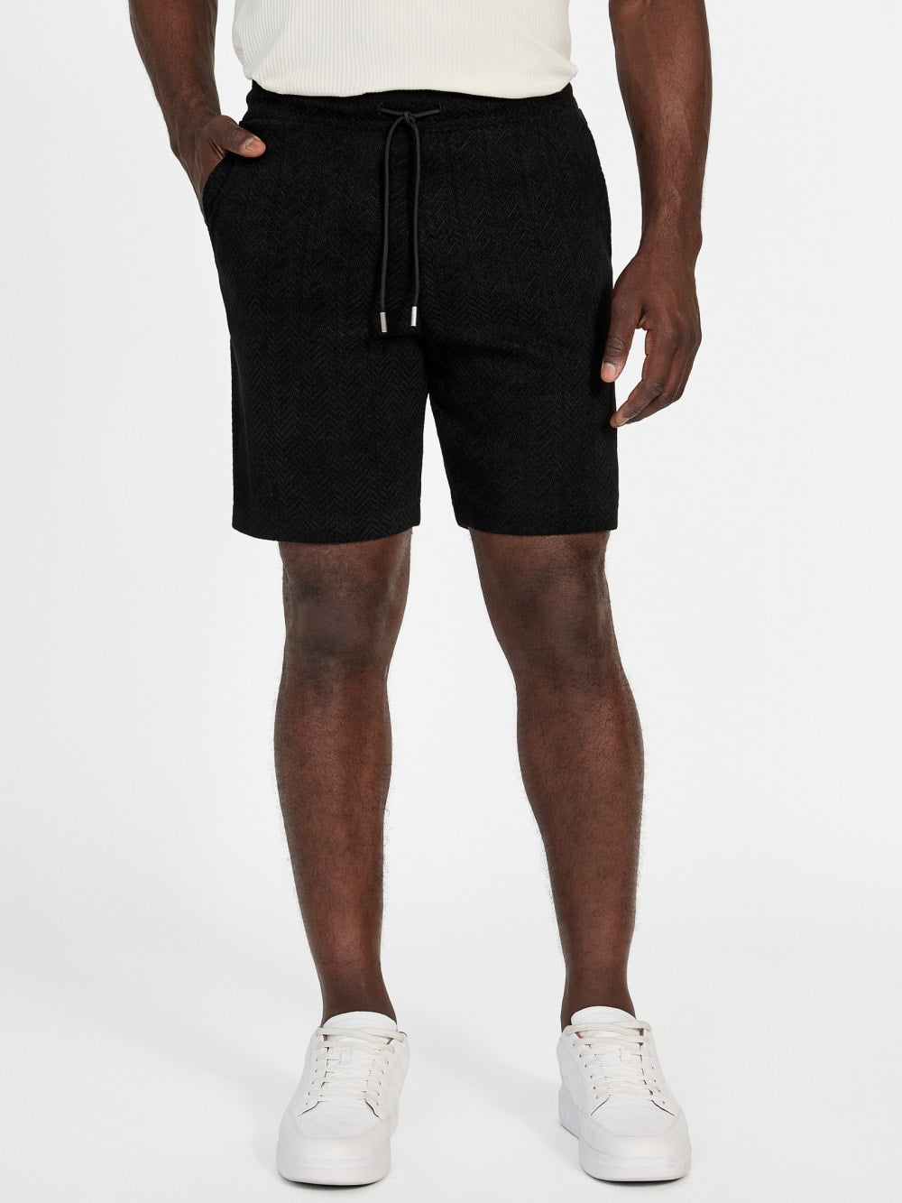 Eco Calvin Chevron-Knit Shorts - Guess