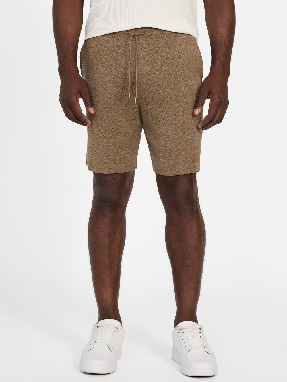 Eco Calvin Chevron-Knit Shorts - Guess