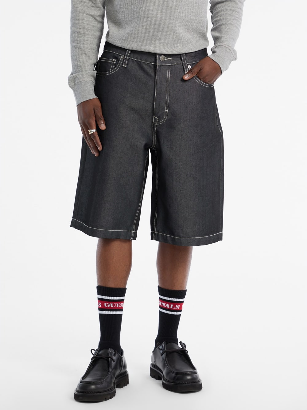 GUESS Originals Metallic Baggy Denim Shorts - Guess