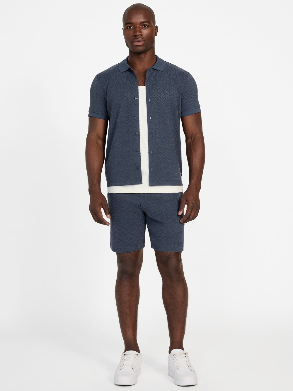 Eco Calvin Chevron-Knit Shorts - Guess