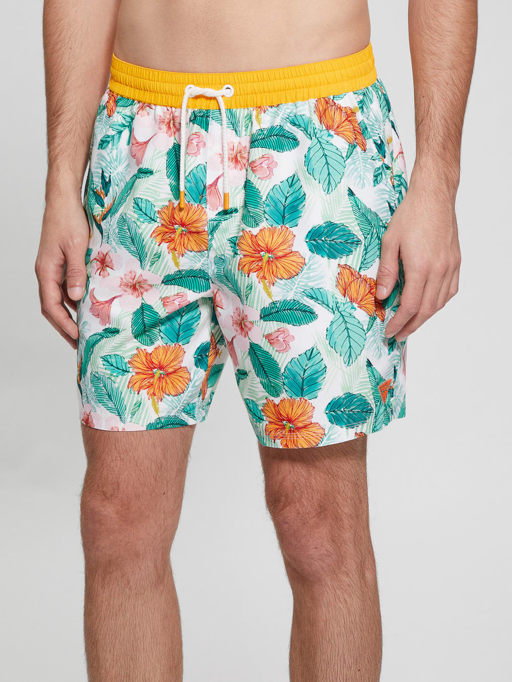 Eco Printed Swim Trunks - Guess
