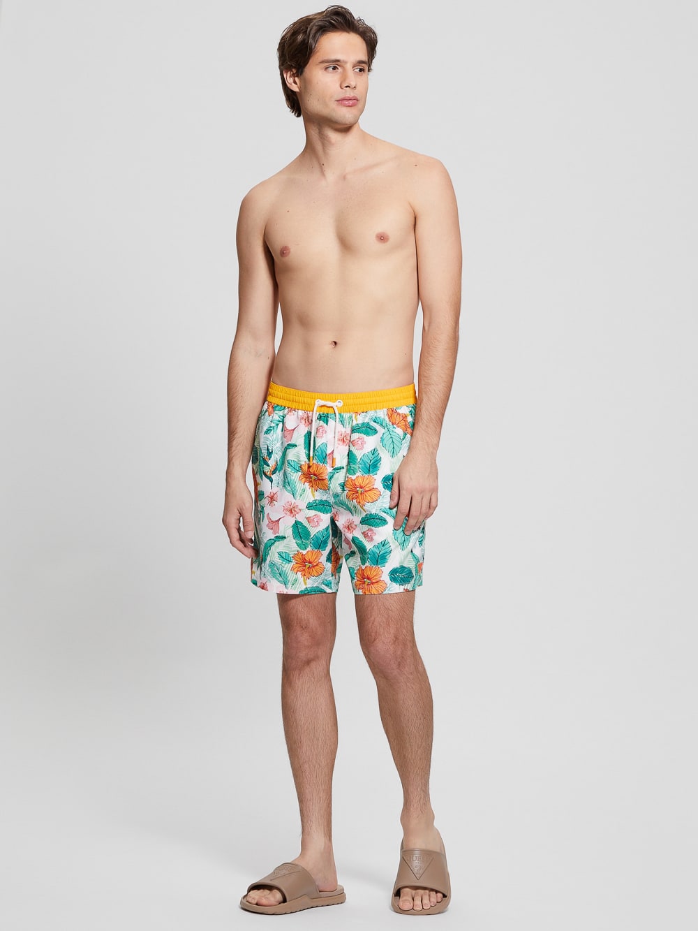 Eco Printed Swim Trunks - Guess
