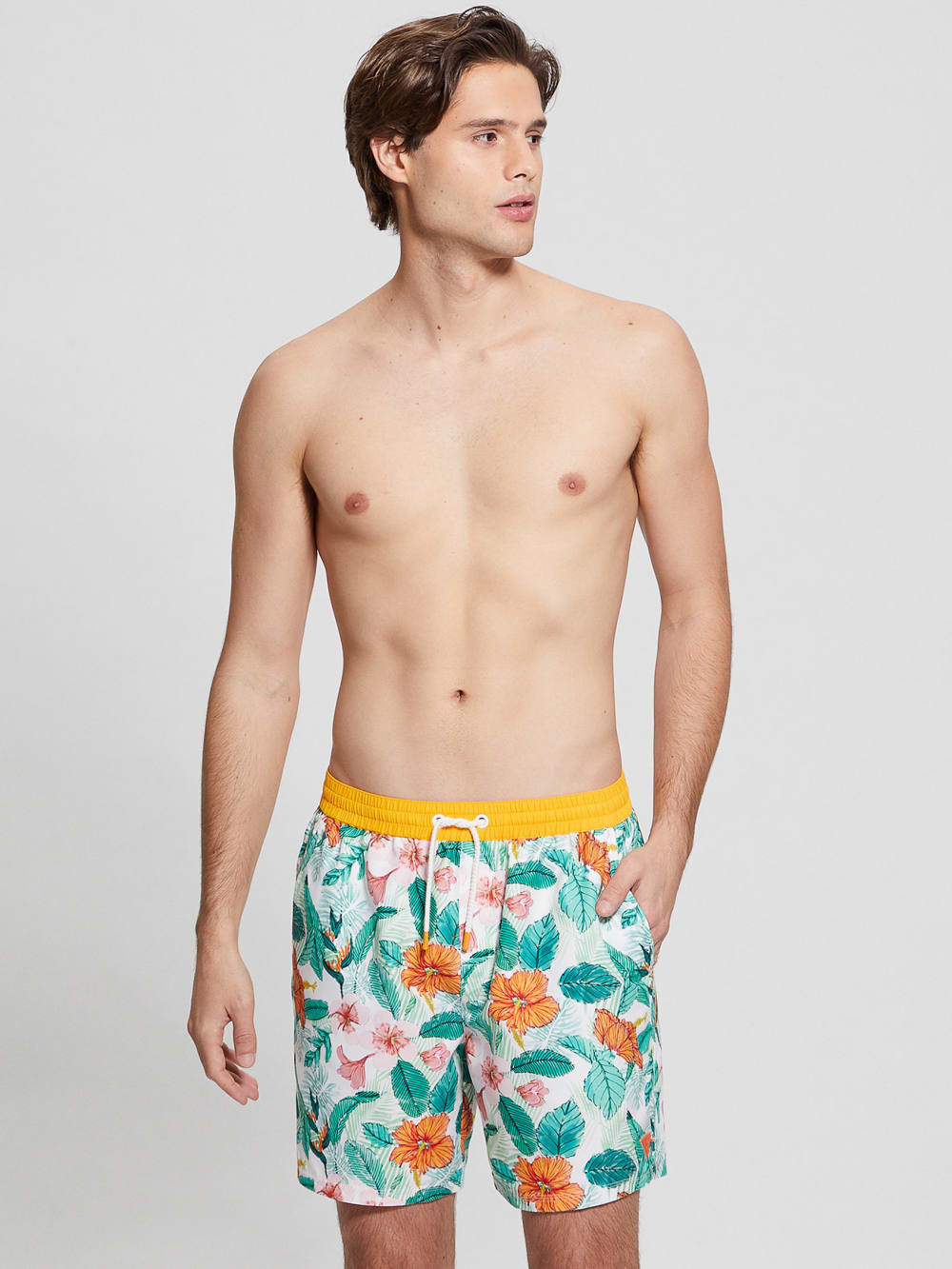 Eco Printed Swim Trunks - Guess