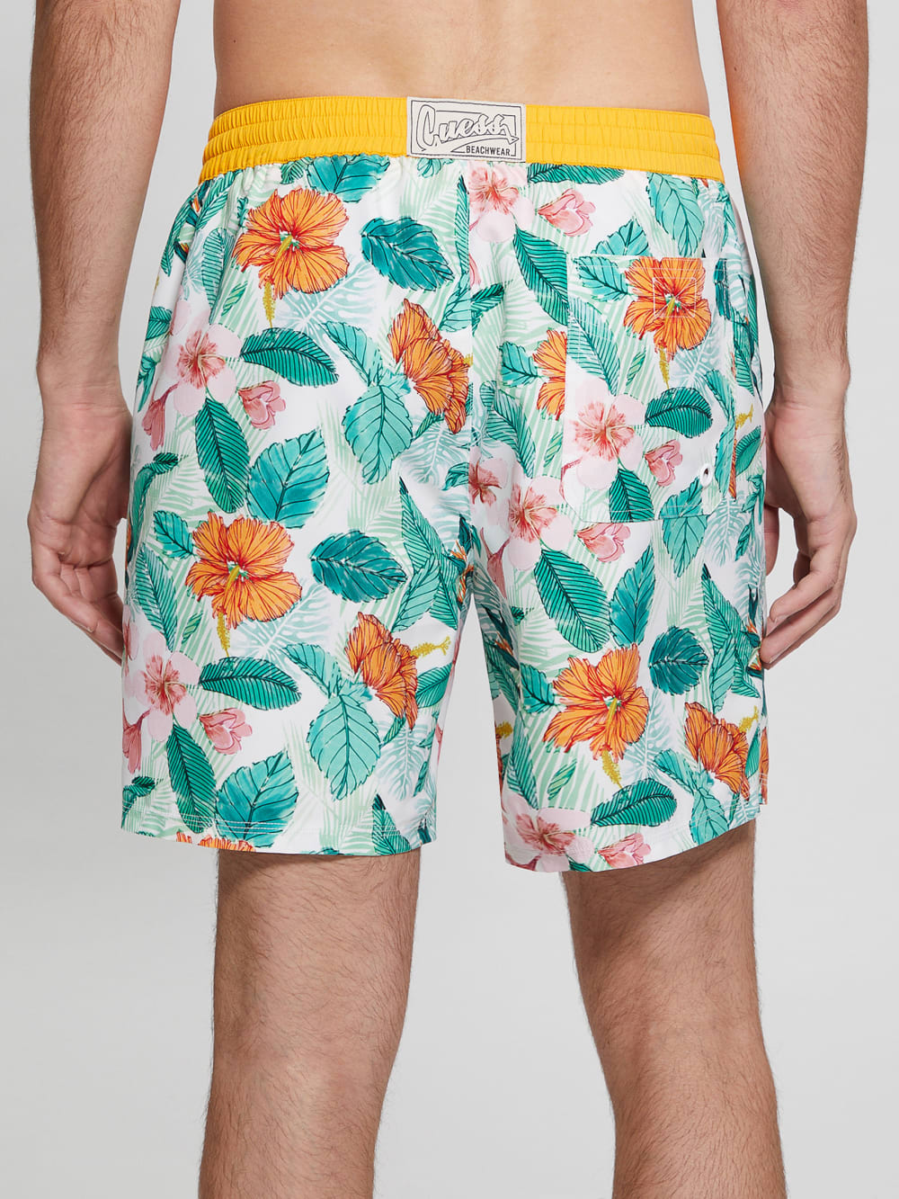Eco Printed Swim Trunks - Guess