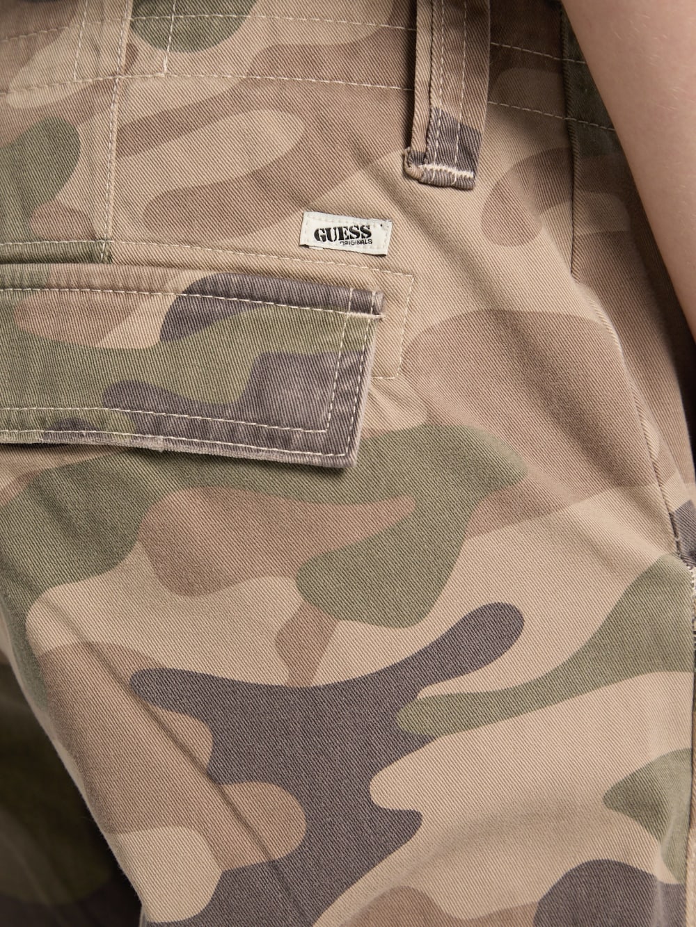 Eco GUESS Originals Twill Camo Cargo Pants - Guess