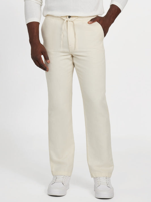 Nolan Linen Cotton Twill Pants - Guess