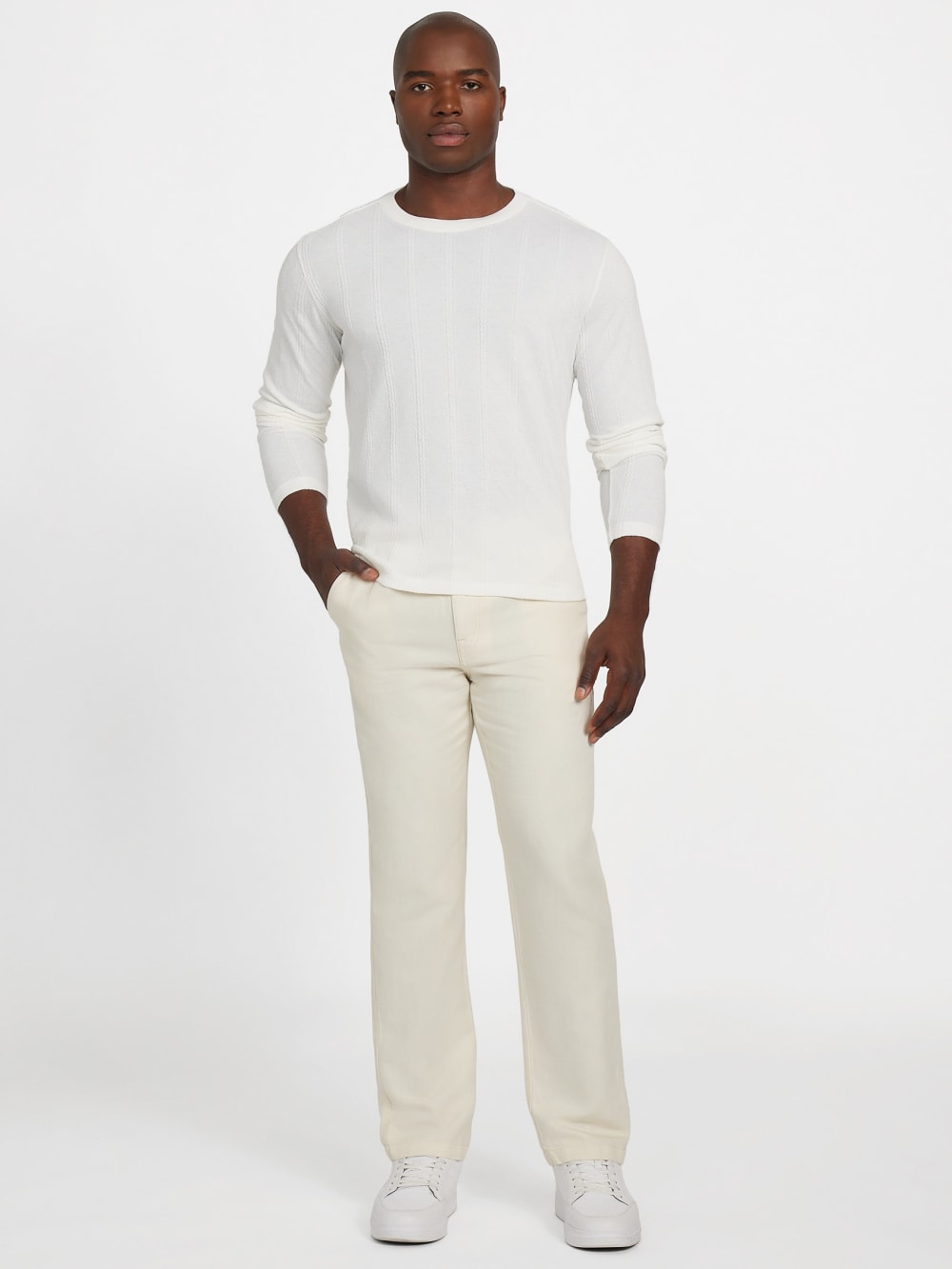 Nolan Linen Cotton Twill Pants - Guess