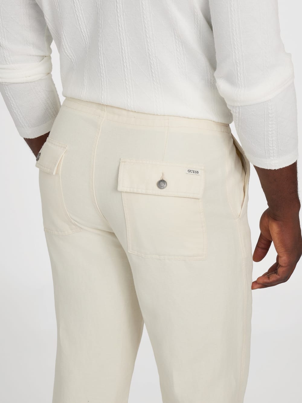 Nolan Linen Cotton Twill Pants - Guess