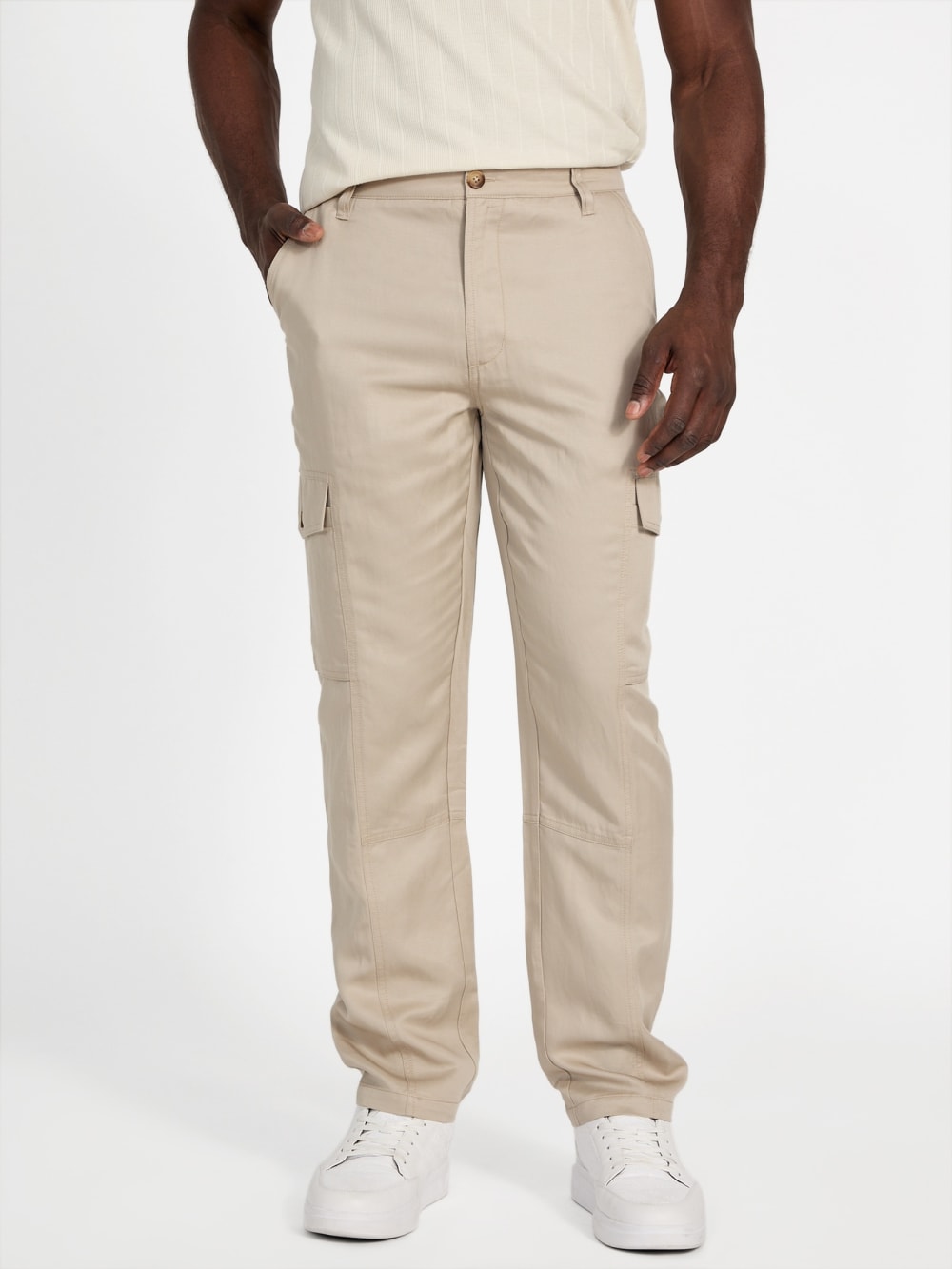 Ari Linen Twill Cargo Pants - Guess