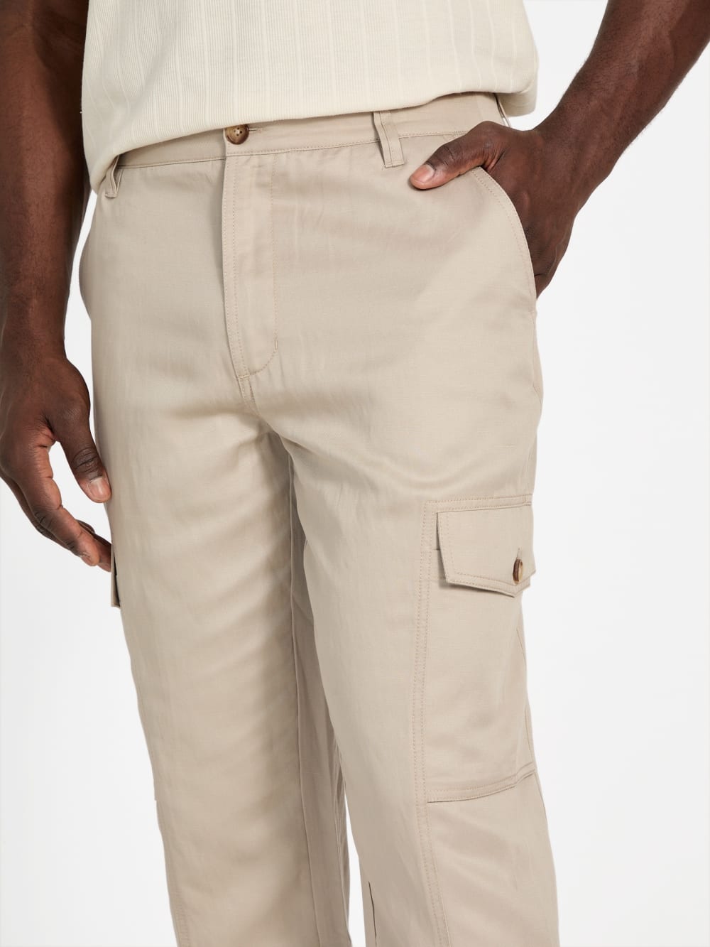 Ari Linen Twill Cargo Pants - Guess