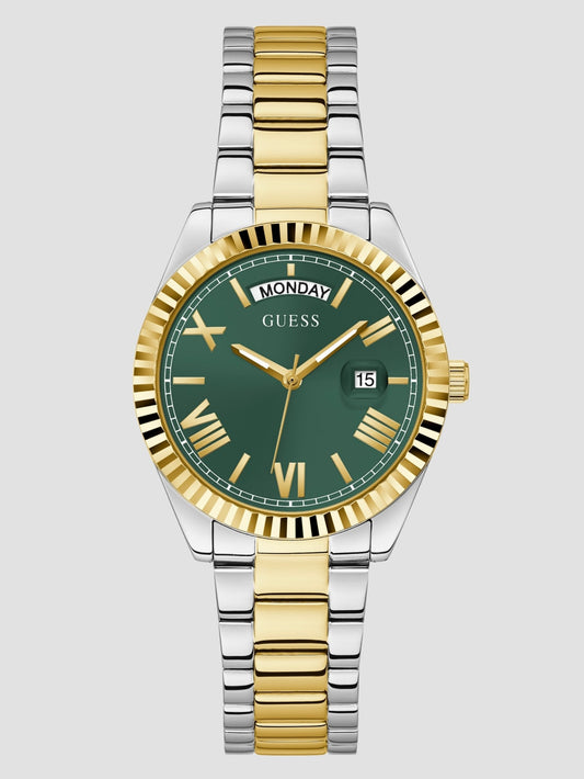 Multi-Tone and Green Analog Watch - Guess