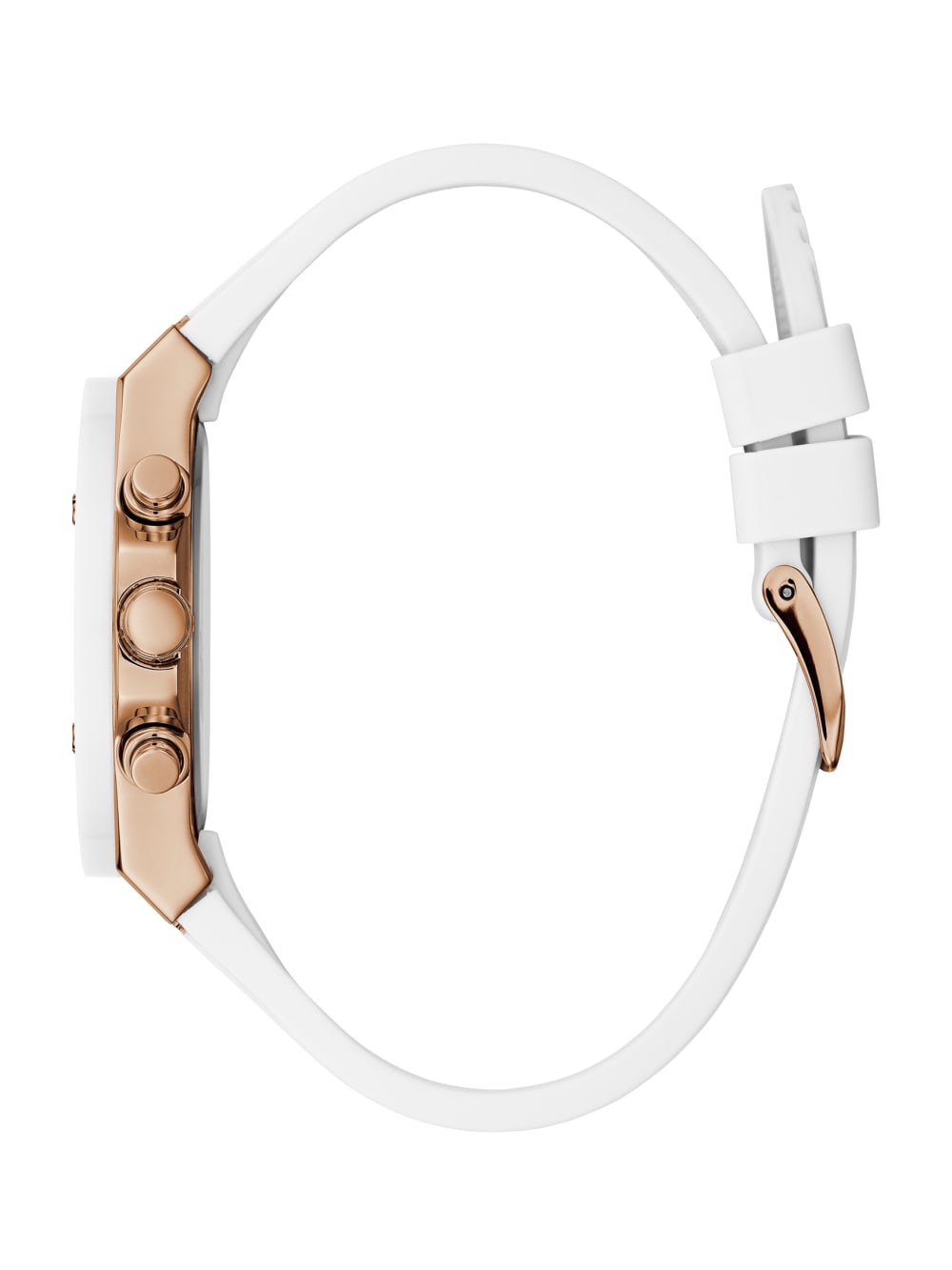 Rose Gold-Tone And White Multifunction Watch - Guess