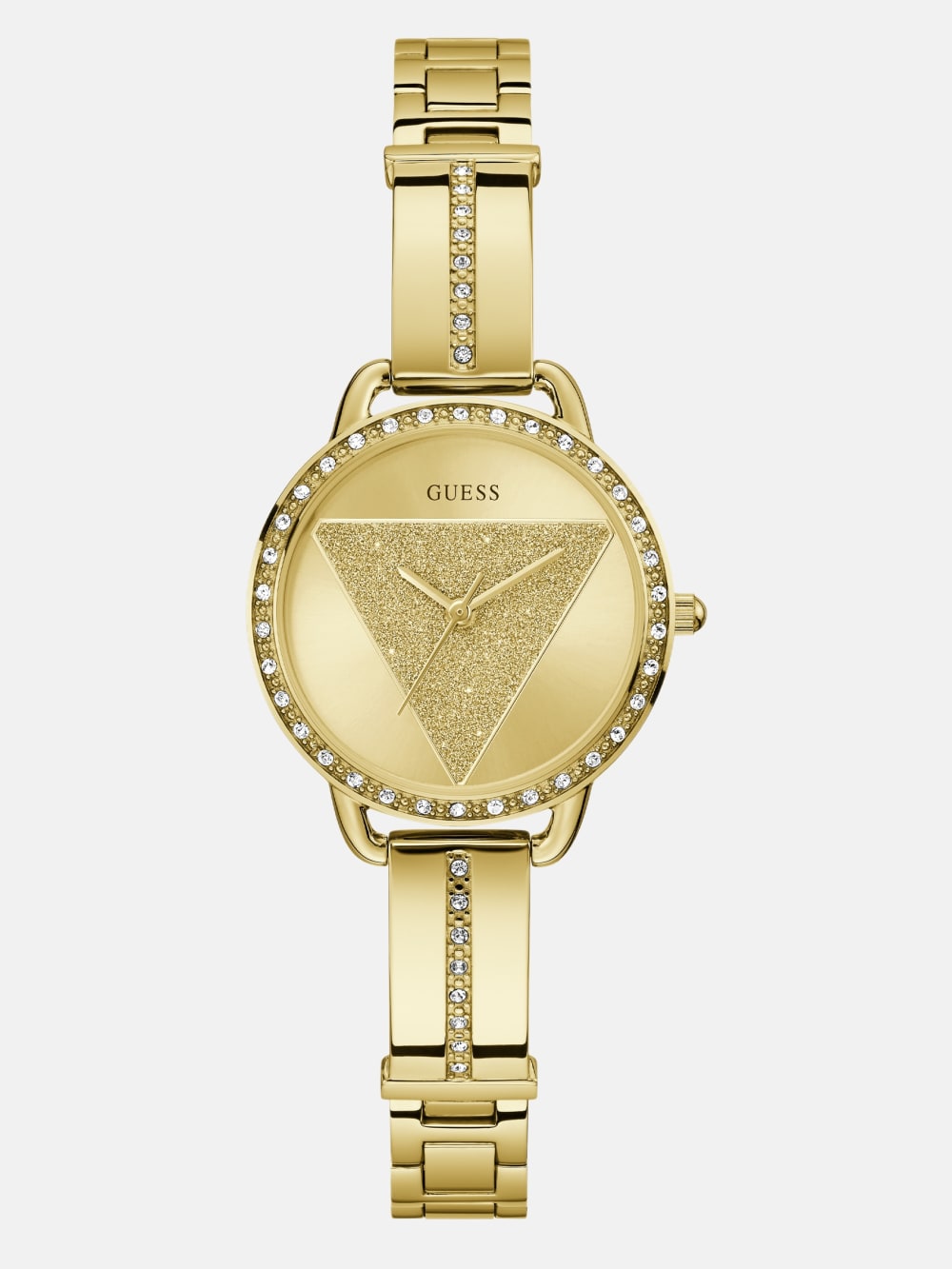 Gold-Tone Triangle Analog Watch - Guess