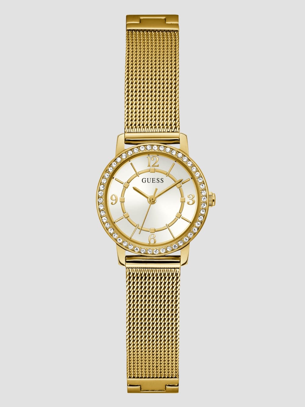 Gold-Tone Mesh Analog Watch - Guess