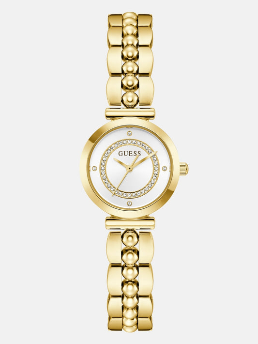 Gold-Tone Beaded Analog Watch - Guess