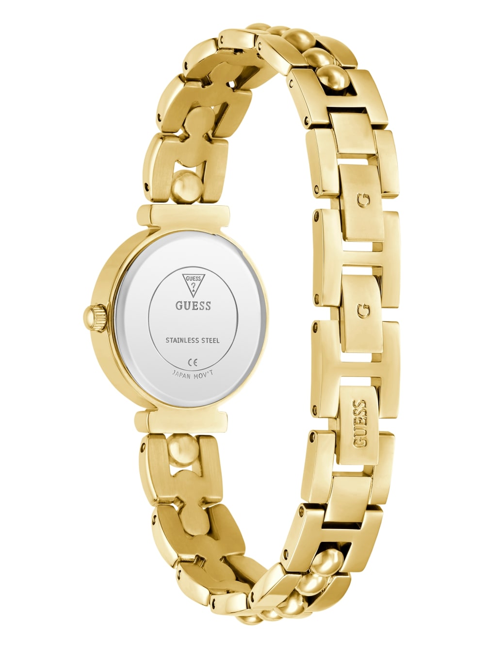 Gold-Tone Beaded Analog Watch - Guess