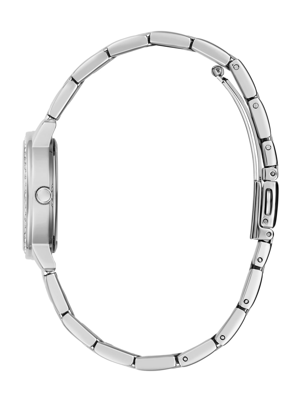 Silver-Tone and Pink Analog Watch - Guess