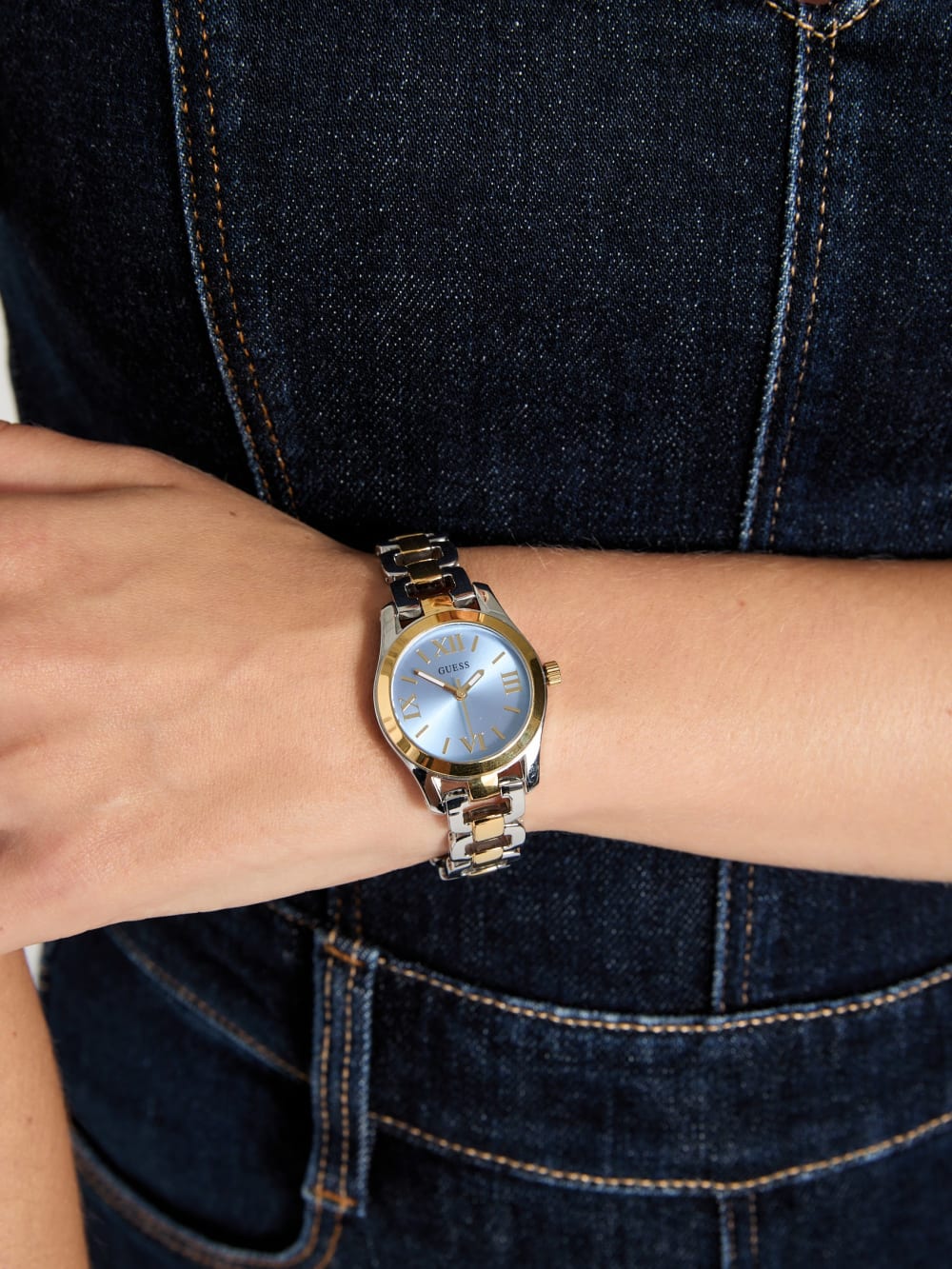 Two-Tone and Blue Analog Watch - Guess
