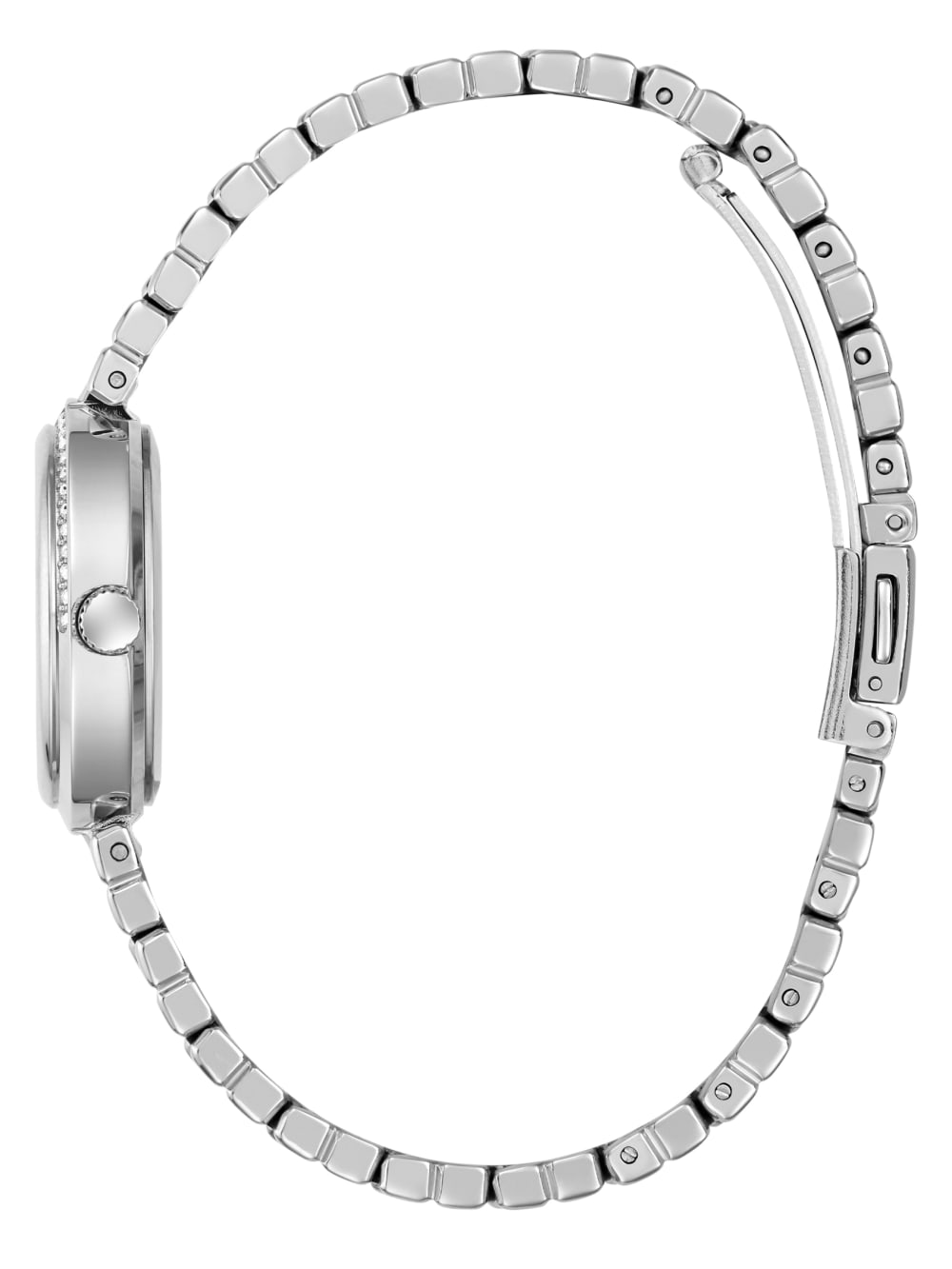 Silver-Tone Green Analog Watch - Guess