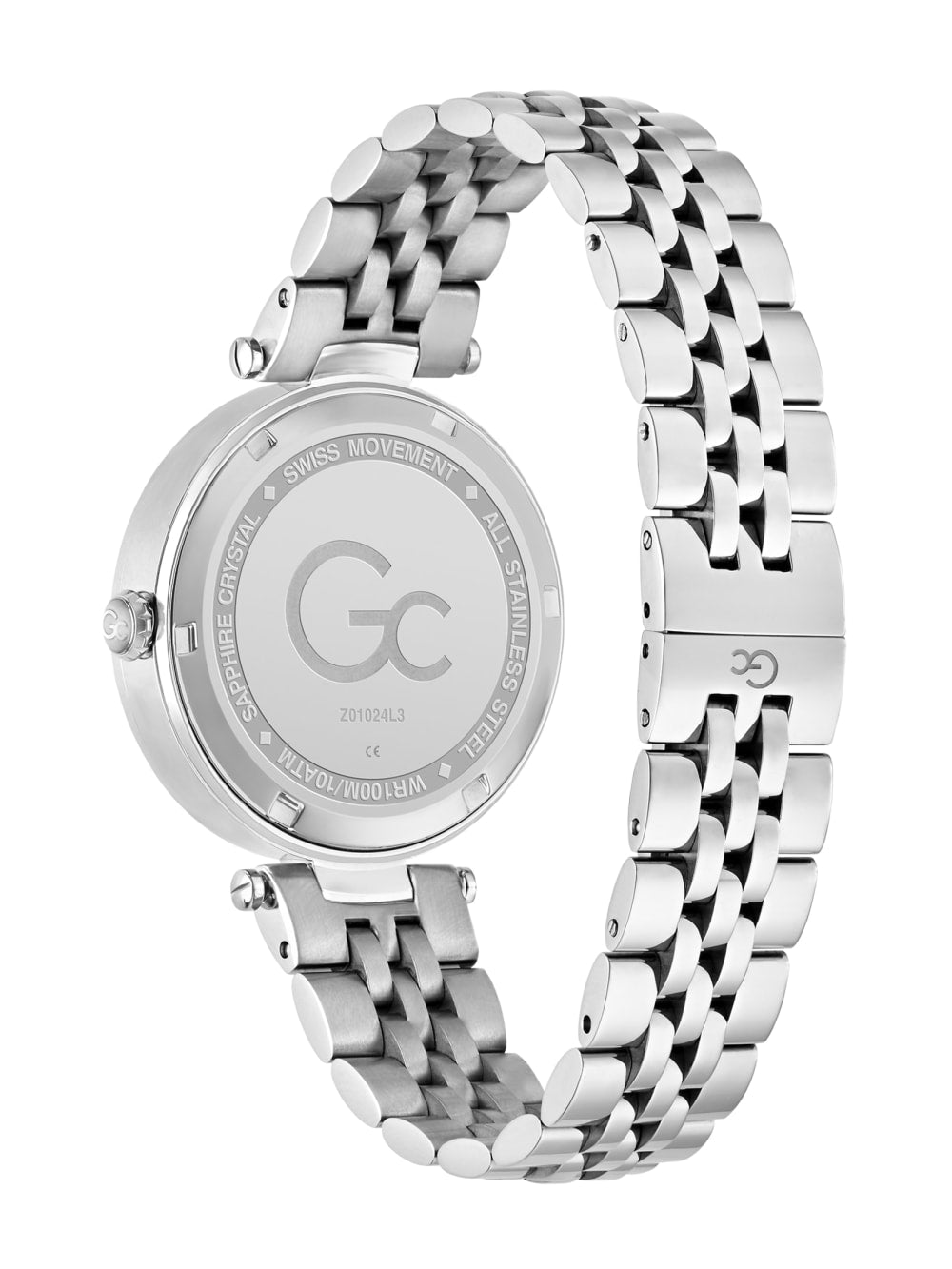 Gc Silver-Tone and Pink Multifunctional Watch - Guess