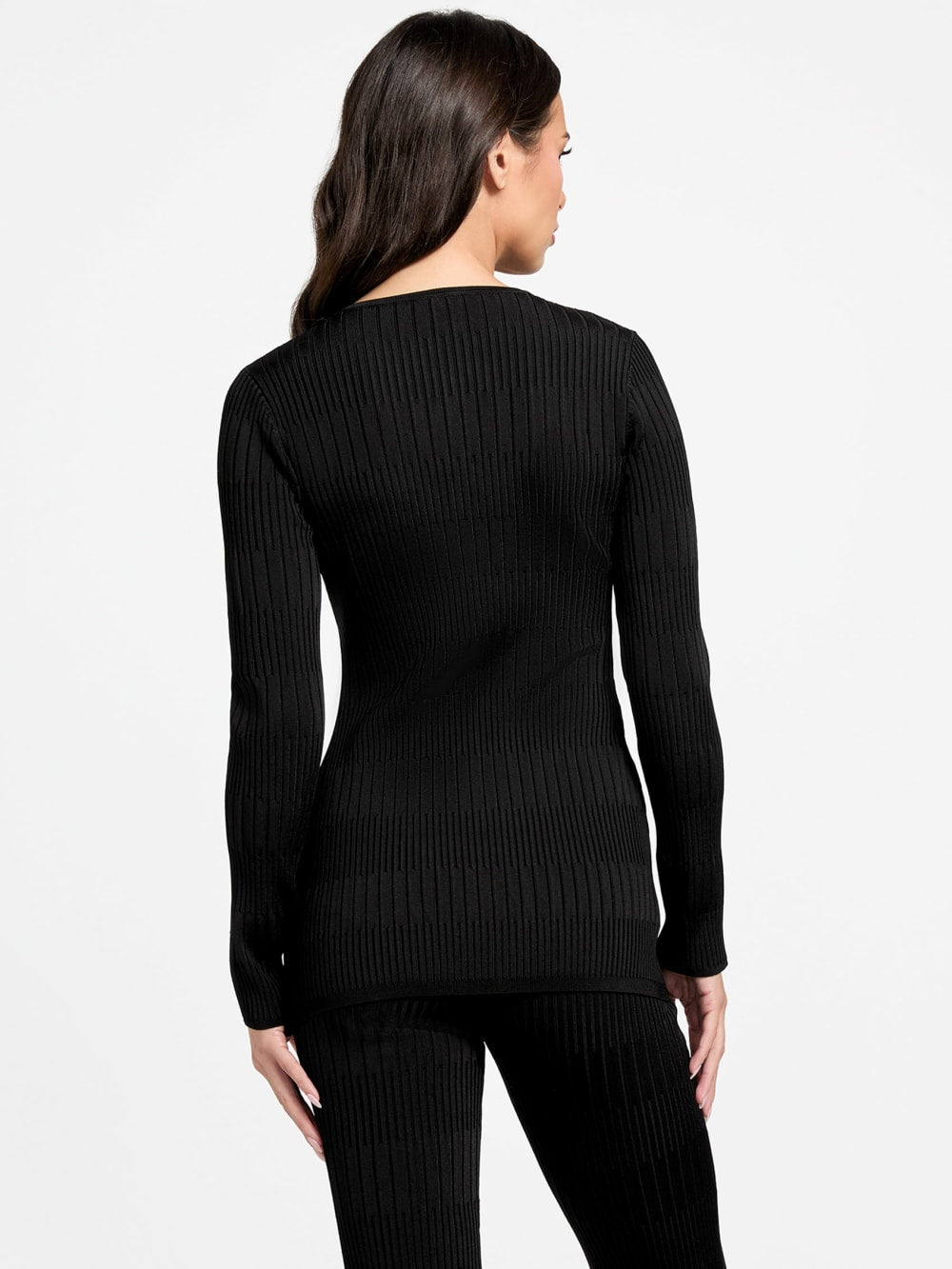 Janet Ribbed Sweater Top - Guess