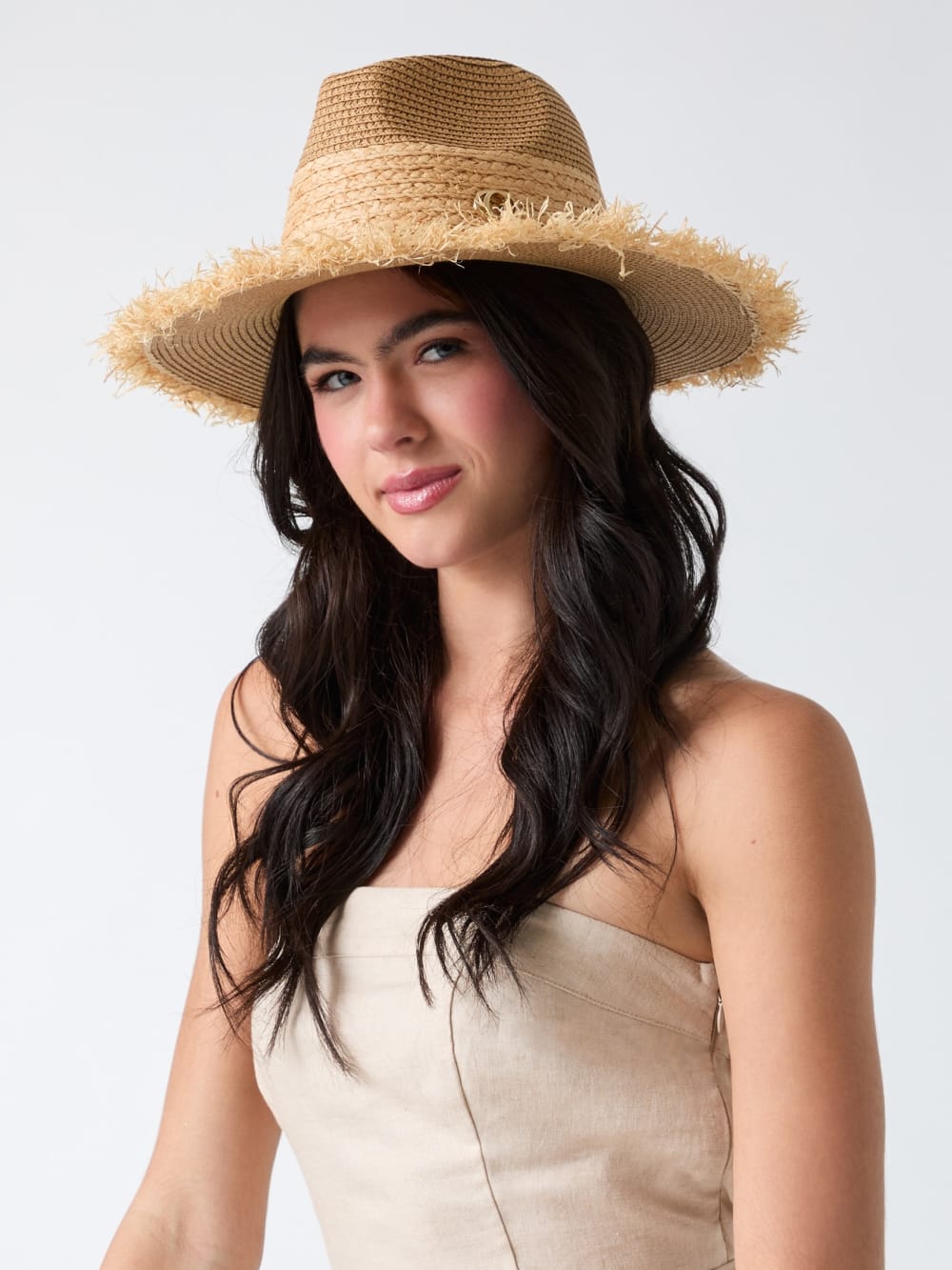 Wide Brim Straw Hat - Guess