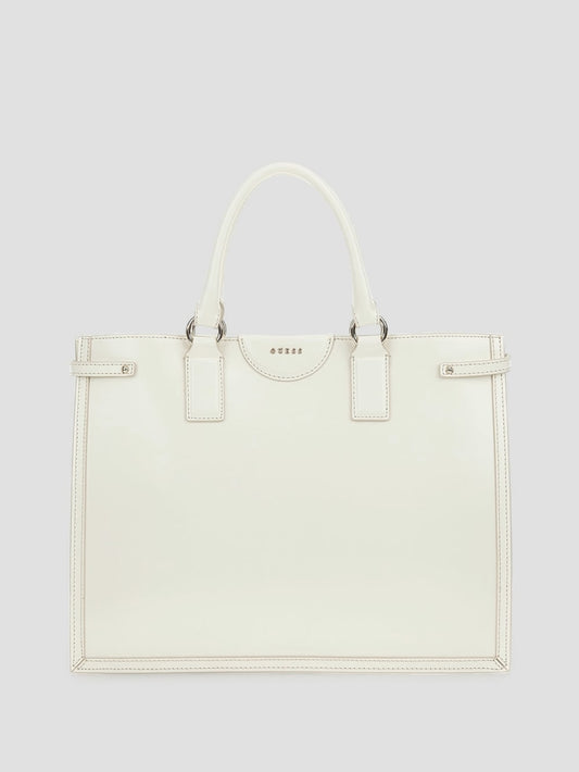 Isa Sleek Leather Medium Tote - Guess