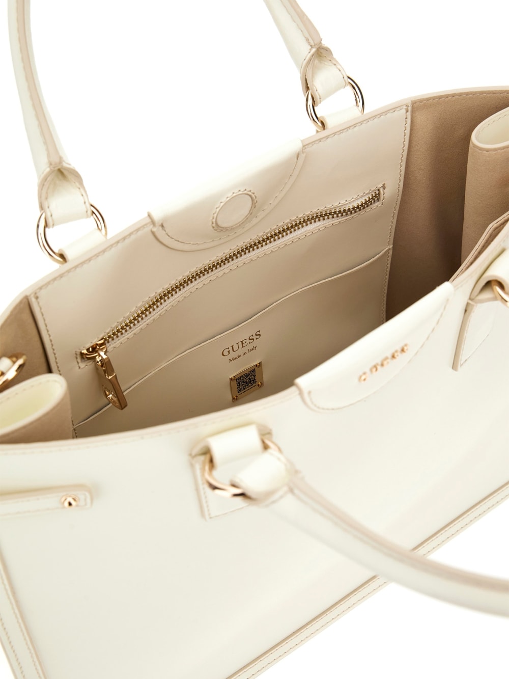 Isa Sleek Leather Medium Tote - Guess
