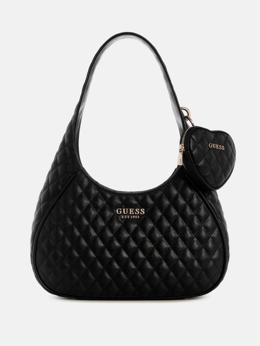 Atabey Hobo Quilted Shoulder Bag - Guess