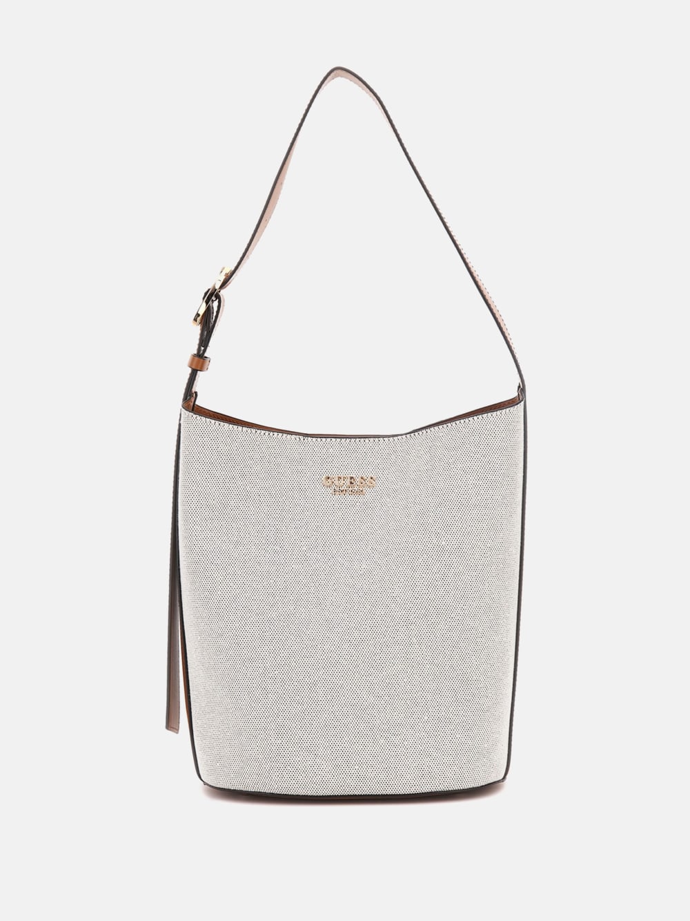 Nicolette Canvas Large Bucket Bag - Guess
