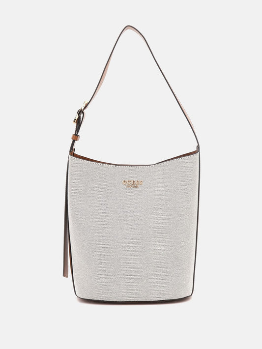 Nicolette Canvas Large Bucket Bag - Guess