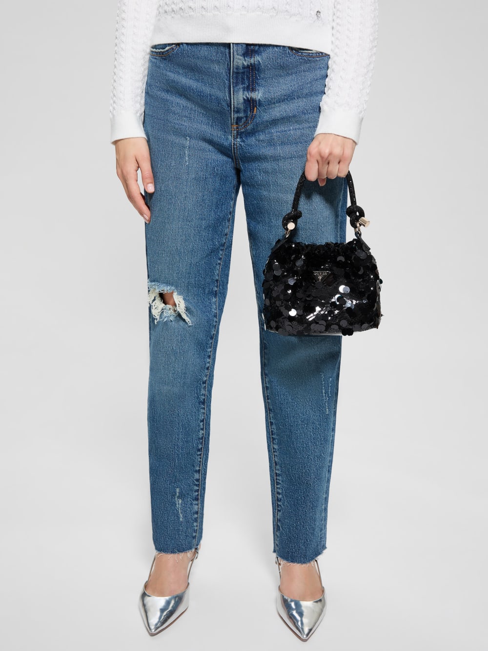 Holiday Shine Top-Handle Pouch - Guess