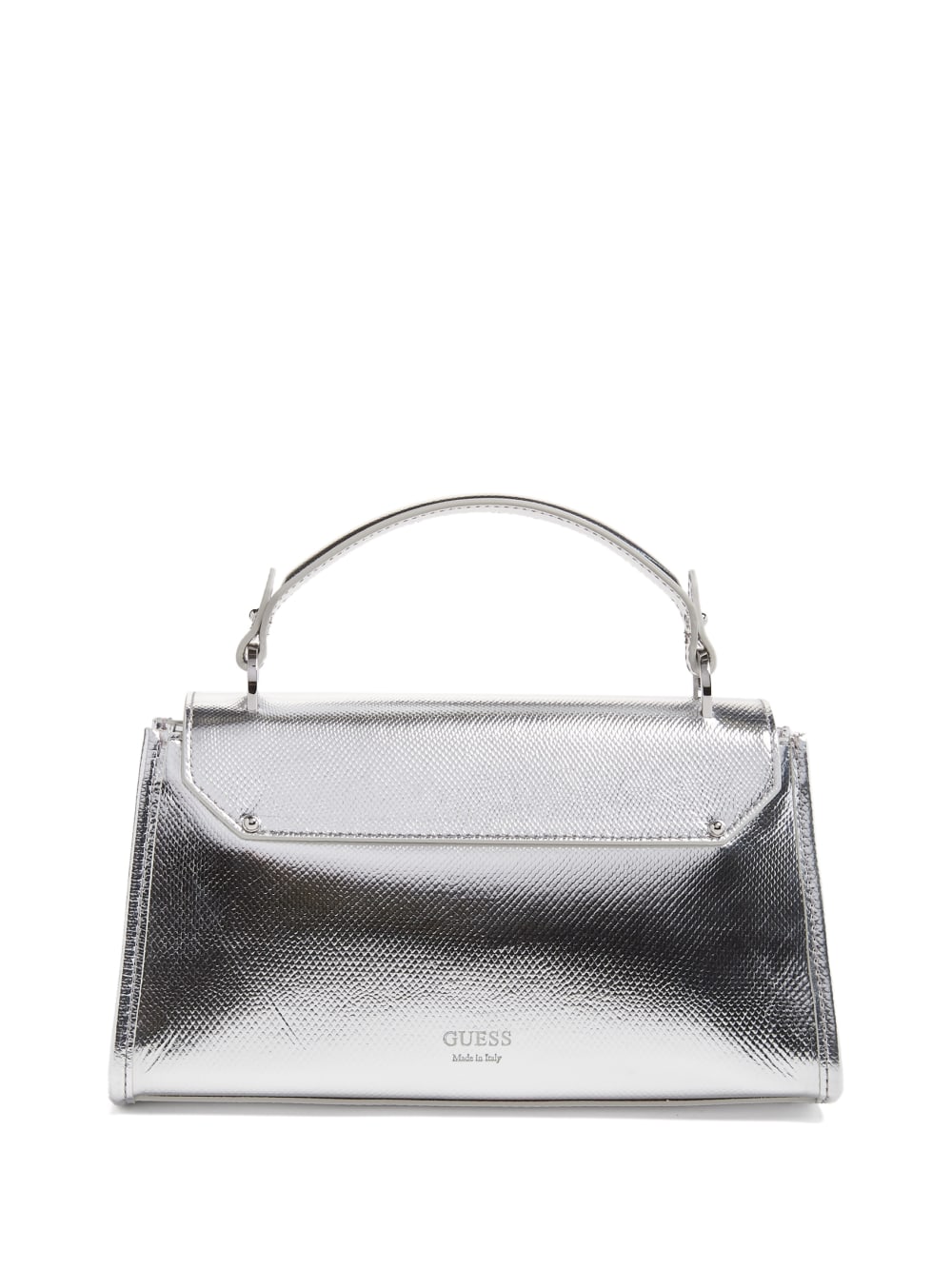 Iris Metallic Leather Top Handle Bag - Guess