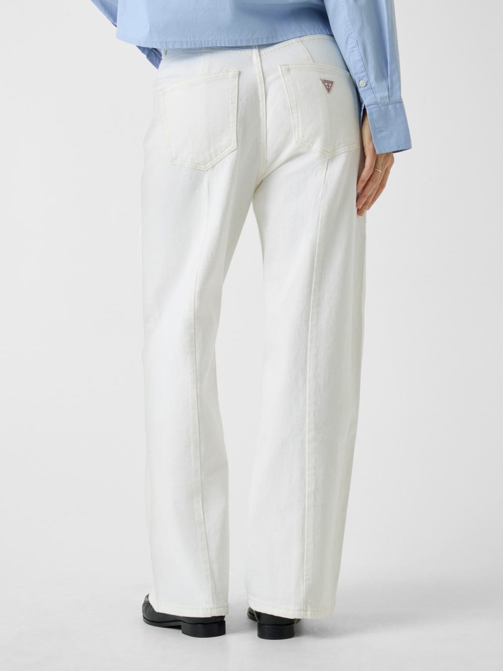 G11 Seamed Crop Wide-Leg Jeans - Guess