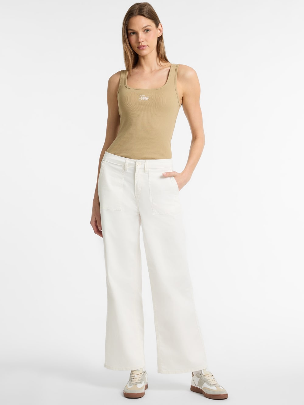 Utility Wide-Leg Jeans - Guess