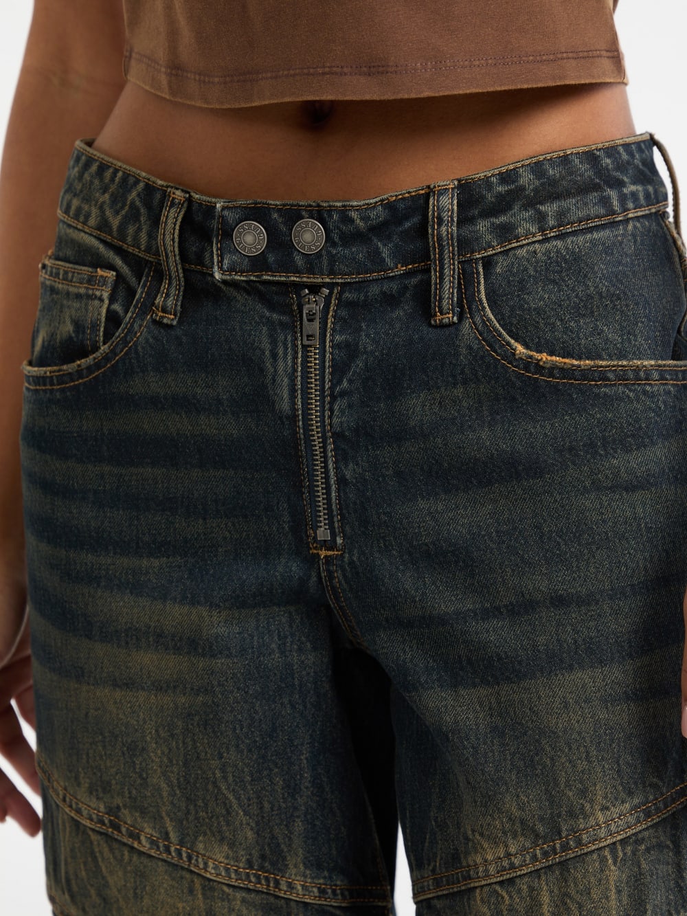 GUESS Originals Moto Wide-Leg Jeans - Guess